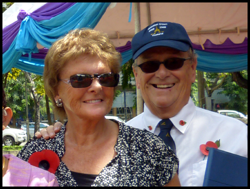 Bill and Jeanne at the Ubon Remembrance Ceremony 2014