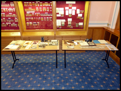 A display of Operation Crown memoribilia.