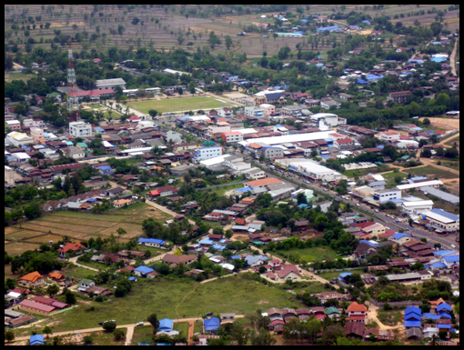 n aerial view of Loeng Nok Tha.