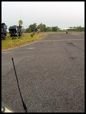 A view from Artem's trike on lining up at Watthana airstrip.