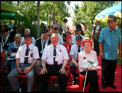 The OCA group take their seats on arrival at the Ubon Ceremony.