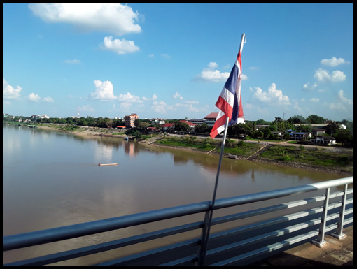 Passing over the Mekong from Laos to Nong Khai