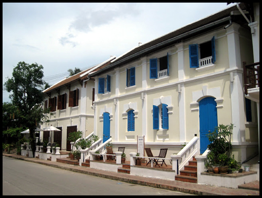 A pristine example of a French colonial bulding in Luang Prabang.