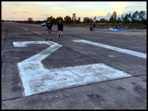 Neil shows Hamish around Crown Airfield and Camp.