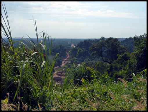 Looking down from Phon Hong mountain towards Vientiane.