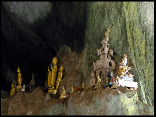 Artifacts from the Pak Ou caves.