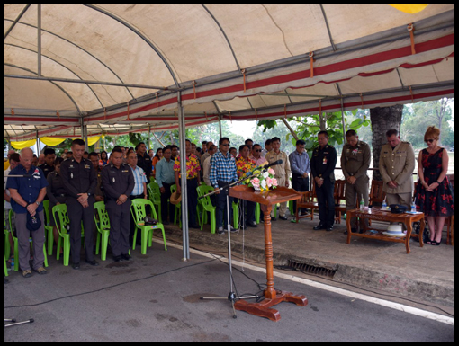 Two minutes silence was observed before moving outside for the unveiling.