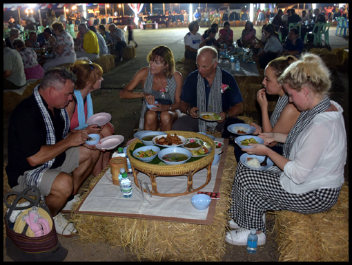 Our VIP guests eat their Dinner.