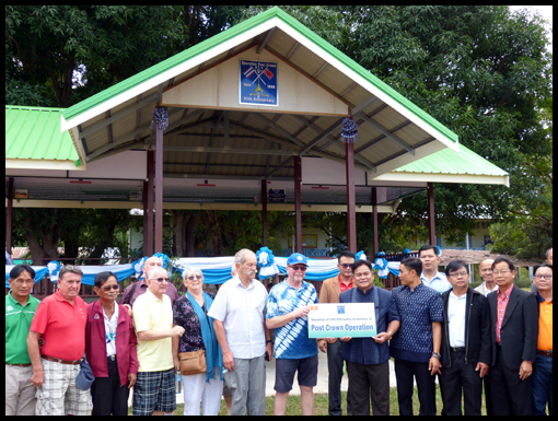 OCA personnel are given a guided tour of the Hong Khong school shelter.