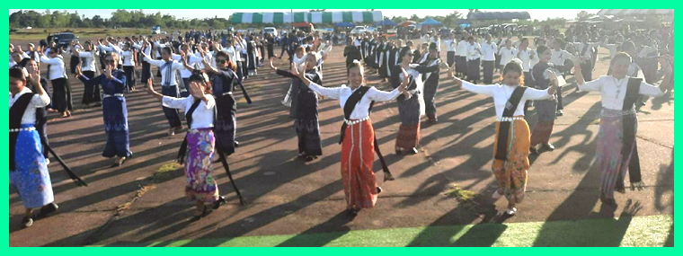The view from the stage shows the many dancers who came to perform.