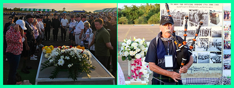 Neil plays the Lament and the participants observe two minutes silence.