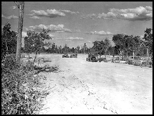 A landscape of the very early earth work on the airstrip.