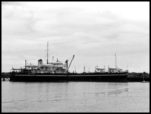 The LST Maxwell Bander navigates up the Chao Phraya river circa 1964.