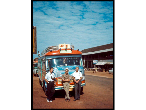 Awaiting departure to Khok Talat on a colourful Hino Bus